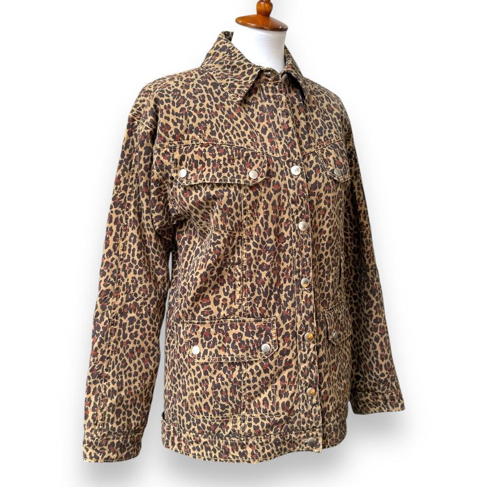 Marissa Webb Ellery Anorak Utility Jacket Khaki Leopard Women’s Small No Belt - Picture 5 of 14